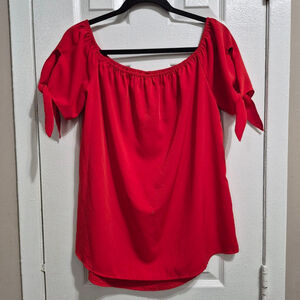 Women's relipop Red Off-Shoulder Blouse lg
